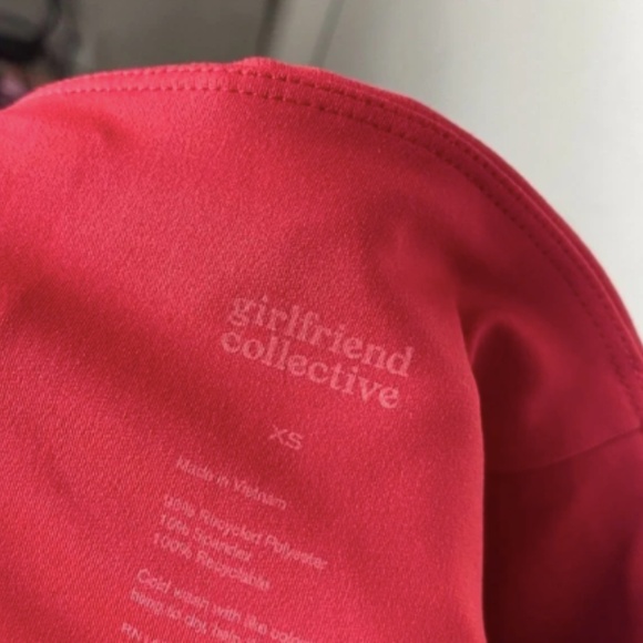 Girlfriend Collective Leggings Red Full-Length Compresion Gym & Training Size XS - Picture 5 of 5